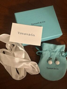 Tiffany & Co. | Sterling Silver White Dolomites Stud Ziegfeld Earrings